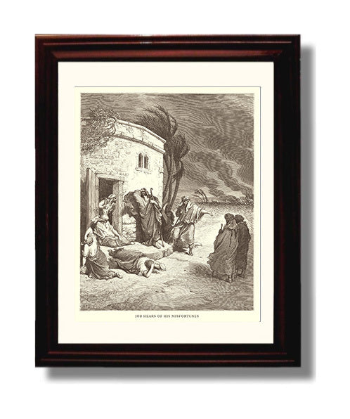 The Punishment of Antiochus 2 Maccabees 9-5-9 Dore Bible Illustration Wall Art 8x10 Beveled Frame wall art print