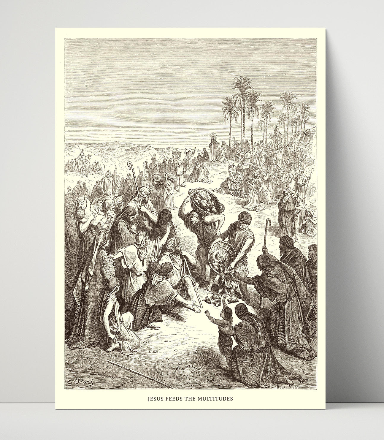 The Sermon on the Mount Matthew 5:7 Dore Bible Illustration Wall Art 16x20 Unframed Print wall art print