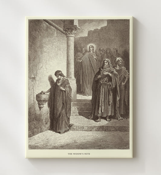 The Temptation of Jesus Matthew 4:1-11 by Gustave Doré 8x10 Canvas Bible illustration wall art