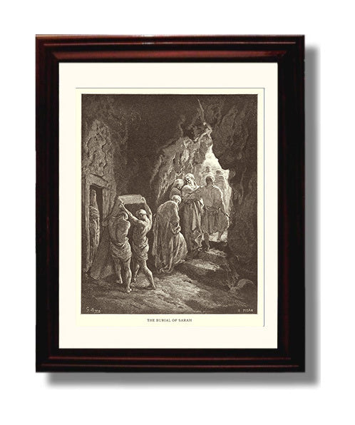 The Testing of Abrahams Faith Genesis 22:1-19 Dore Bible Illustration Wall Art 8x10 Beveled Frame wall art print