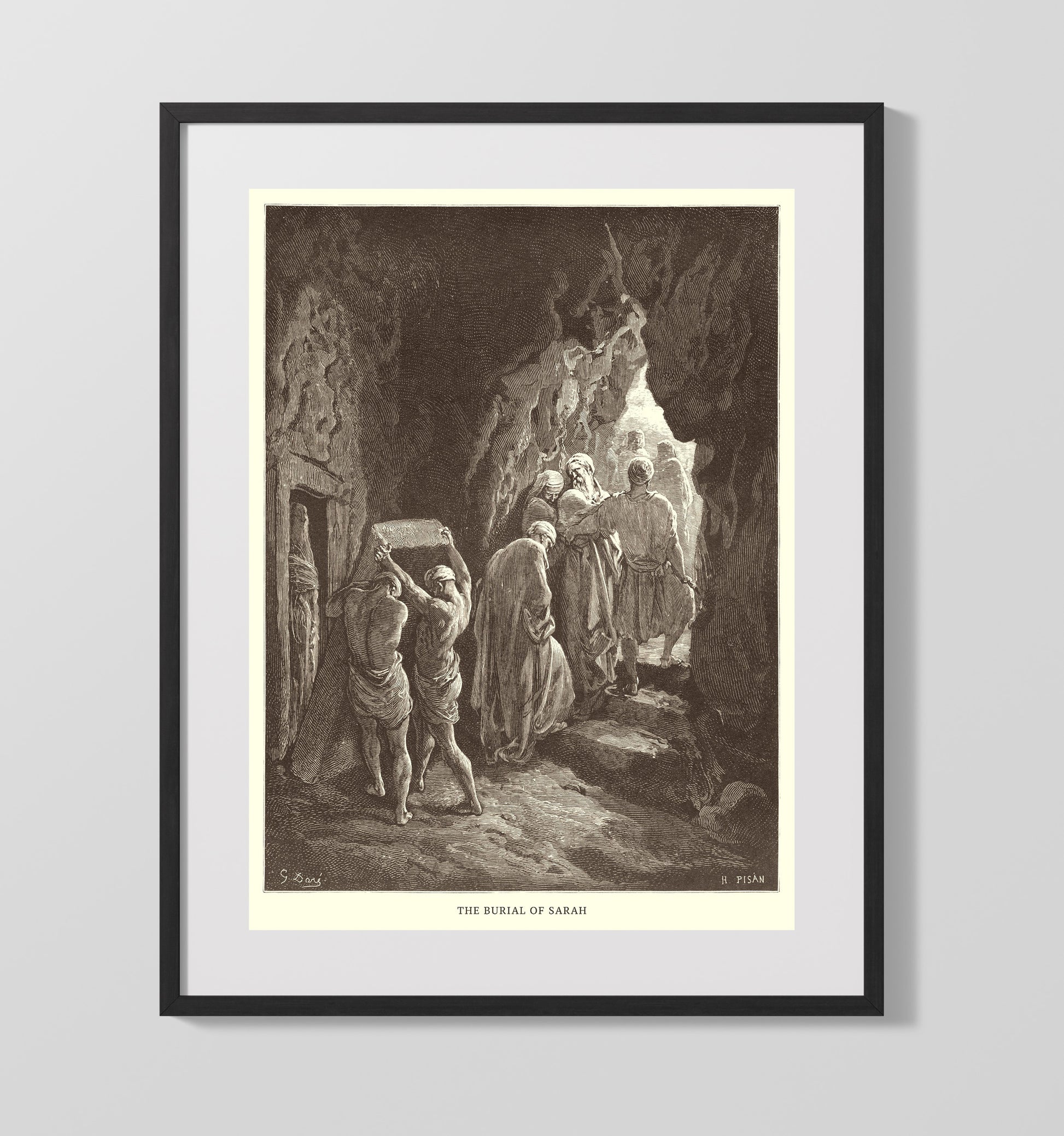 The Testing of Abrahams Faith Genesis 22:1-19 Dore Bible Illustration Wall Art 16x20 Gallery Frame wall art print