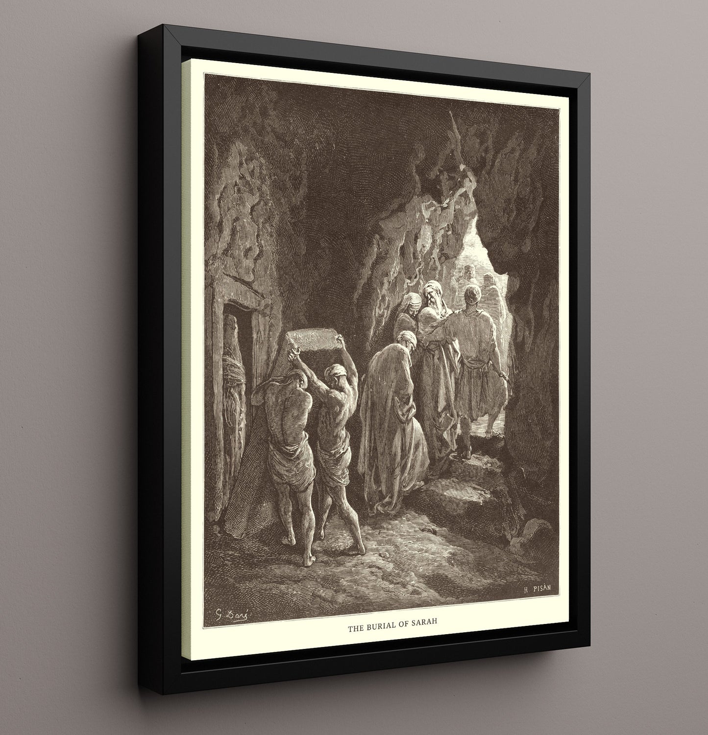 The Testing of Abrahams Faith Genesis 22:1-19 Dore Bible Illustration Wall Art 16x20 Framed Canvas wall art print