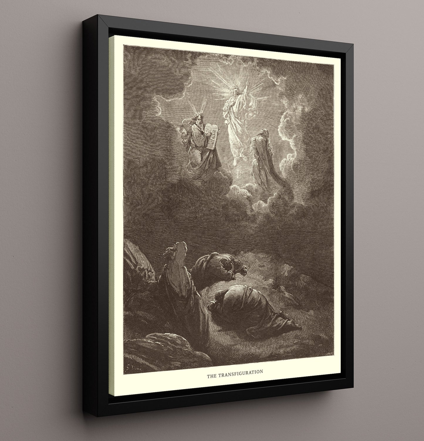 The Transfiguration Matthew 17:1-8 Dore Bible Illustration Wall Art 16x20 Framed Canvas wall art print