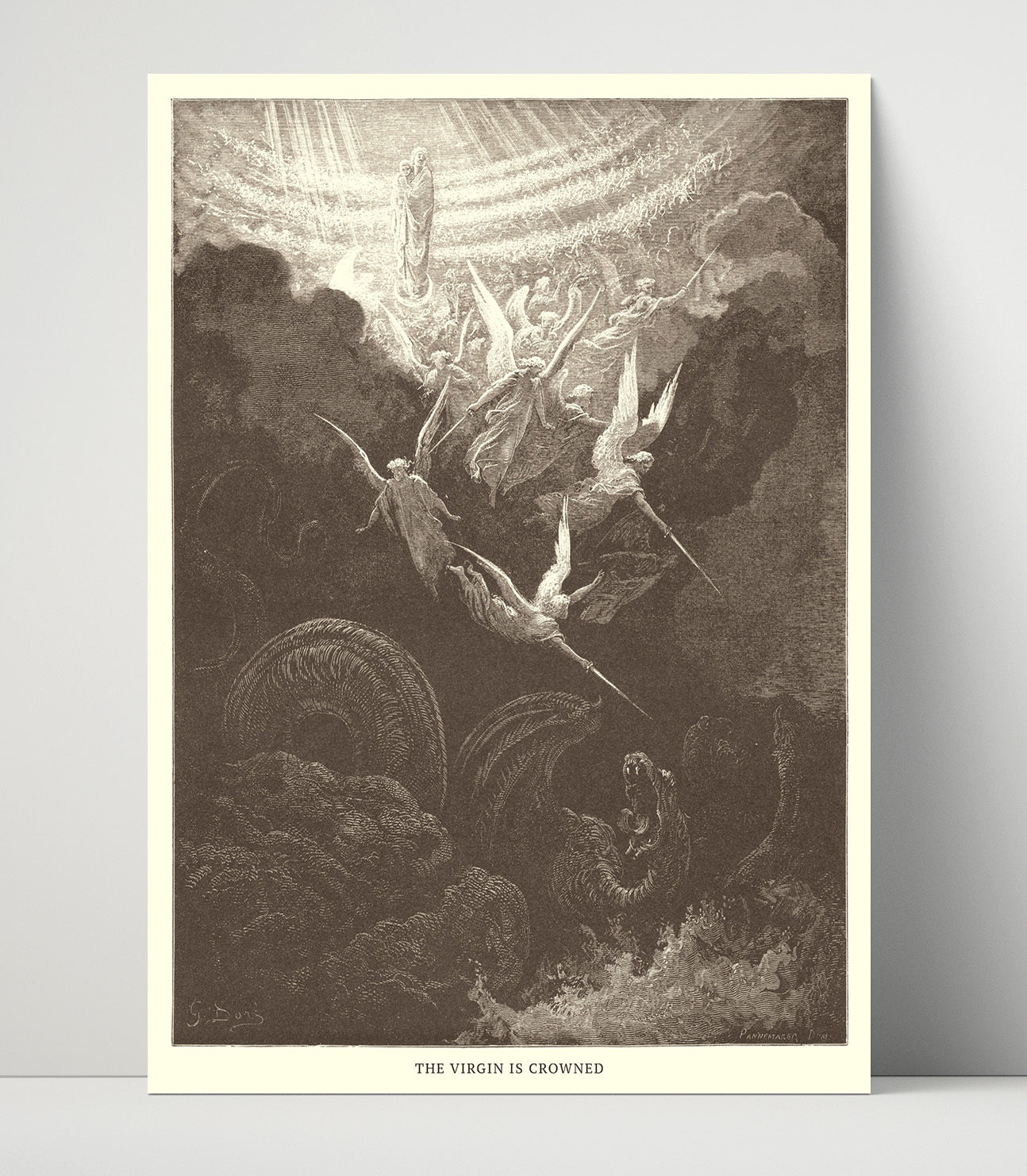 The Virgin Is Crowned Revelation 12 Dore Bible Illustration Wall Art 16x20 Unframed Print wall art print