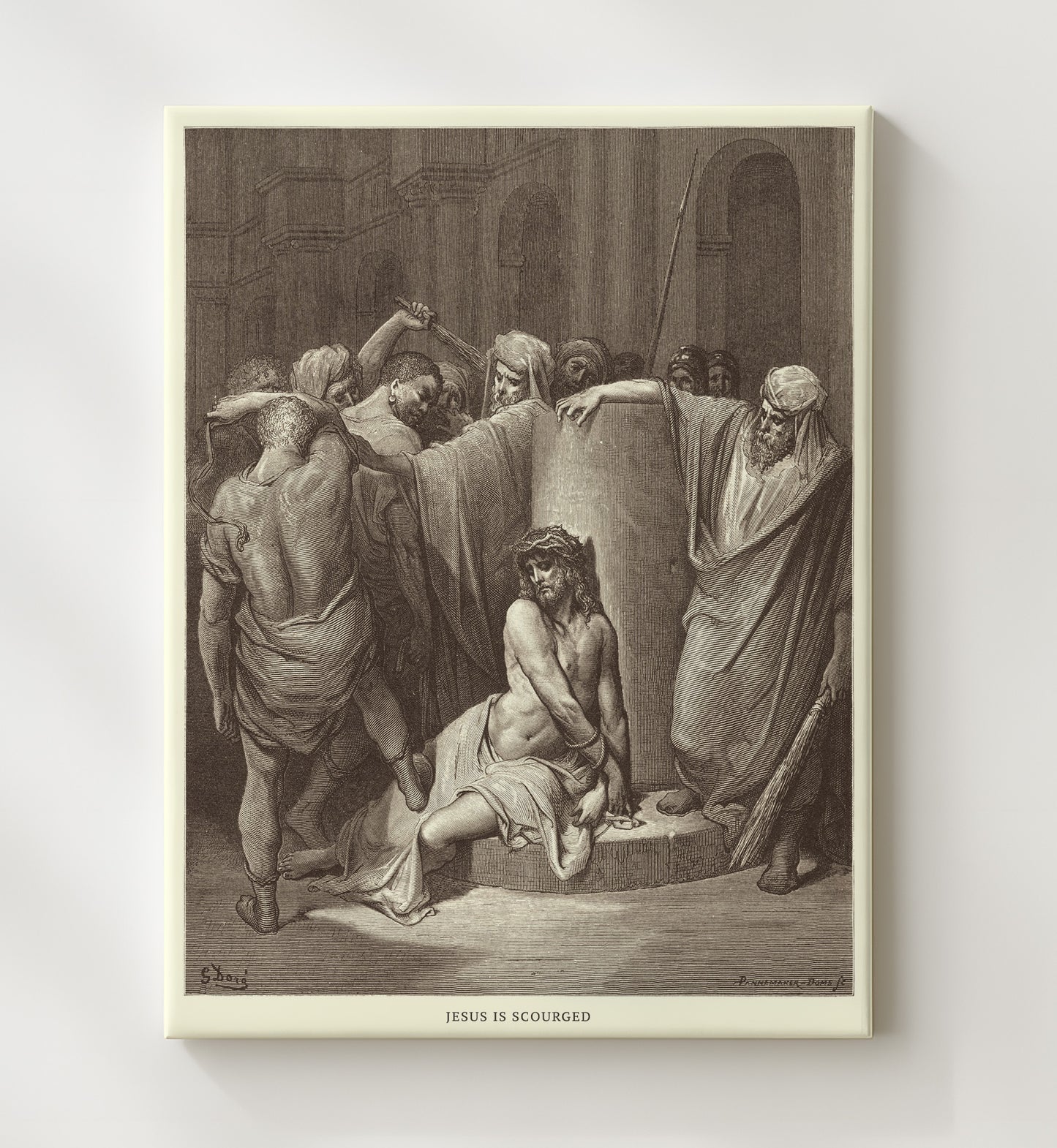 The Widows Mite Mark 12:41-44 Dore Bible Illustration Wall Art 20x24 Canvas wall art print