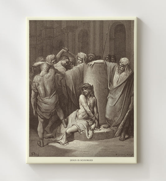 The Widow's Mite Mark 12:41-44 by Gustave Doré 8x10 Canvas Bible illustration wall art