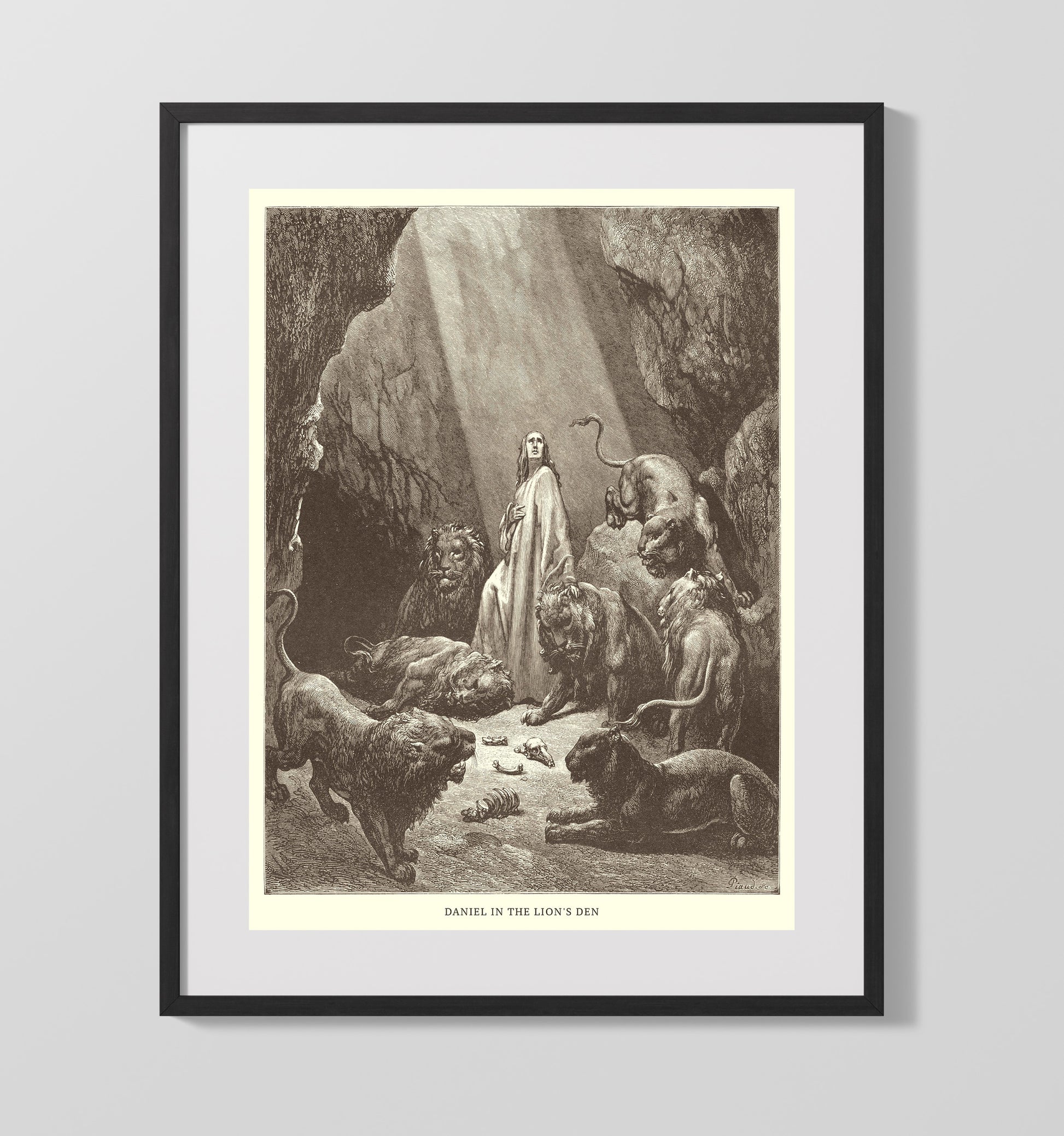 Wise Men Are Guided by a Star Matthew 2:9-10 Dore Bible Illustration Wall Art 16x20 Gallery Frame wall art print