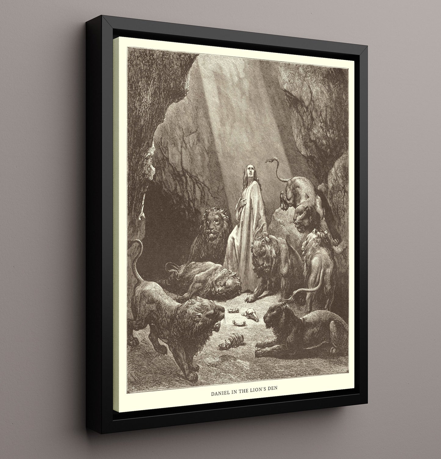 Wise Men Are Guided by a Star Matthew 2:9-10 Dore Bible Illustration Wall Art 16x20 Framed Canvas wall art print