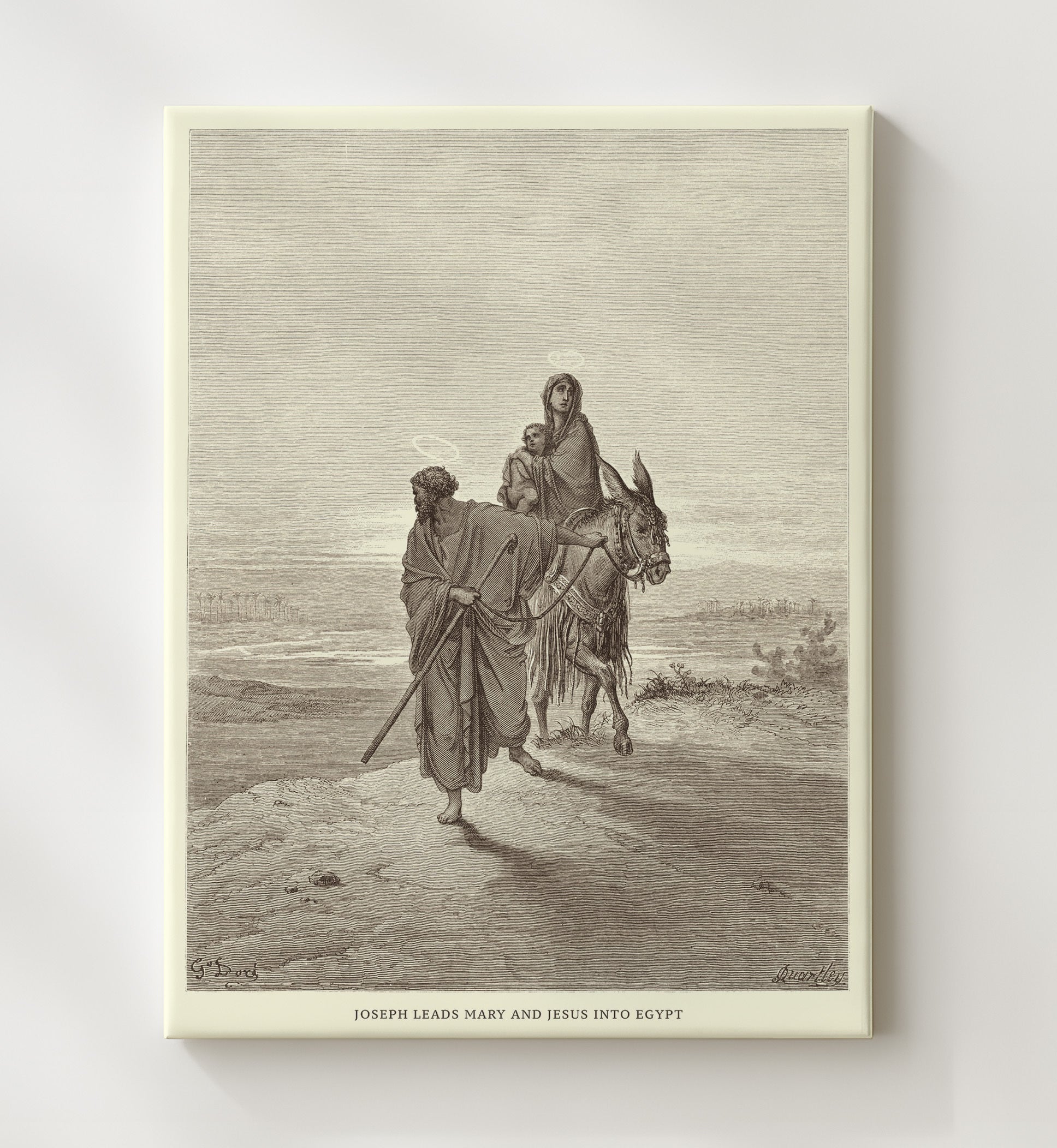 Zechariahs Vision of Four Chariots Zechariah 6:1-8 Dore Bible Illustration Wall Art 20x24 Canvas wall art print