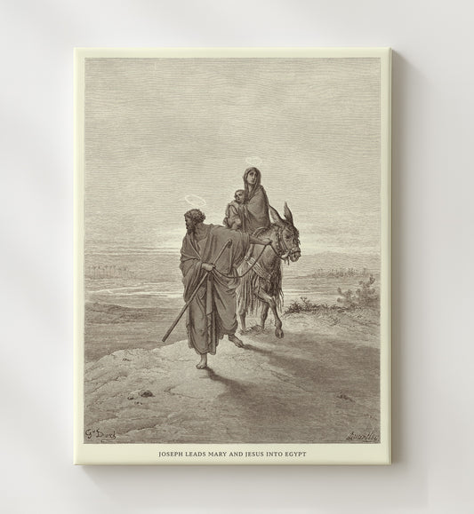 Zechariah's Vision of Four Chariots Zechariah 6:1-8 by Gustave Doré 8x10 Canvas Bible illustration wall art