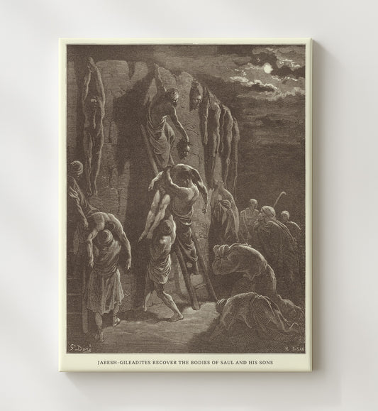 Zedekiah's Sons Are Slaughtered Before His Eyes 2 Kings 25:7 by Gustave Doré 8x10 Canvas Bible illustration wall art
