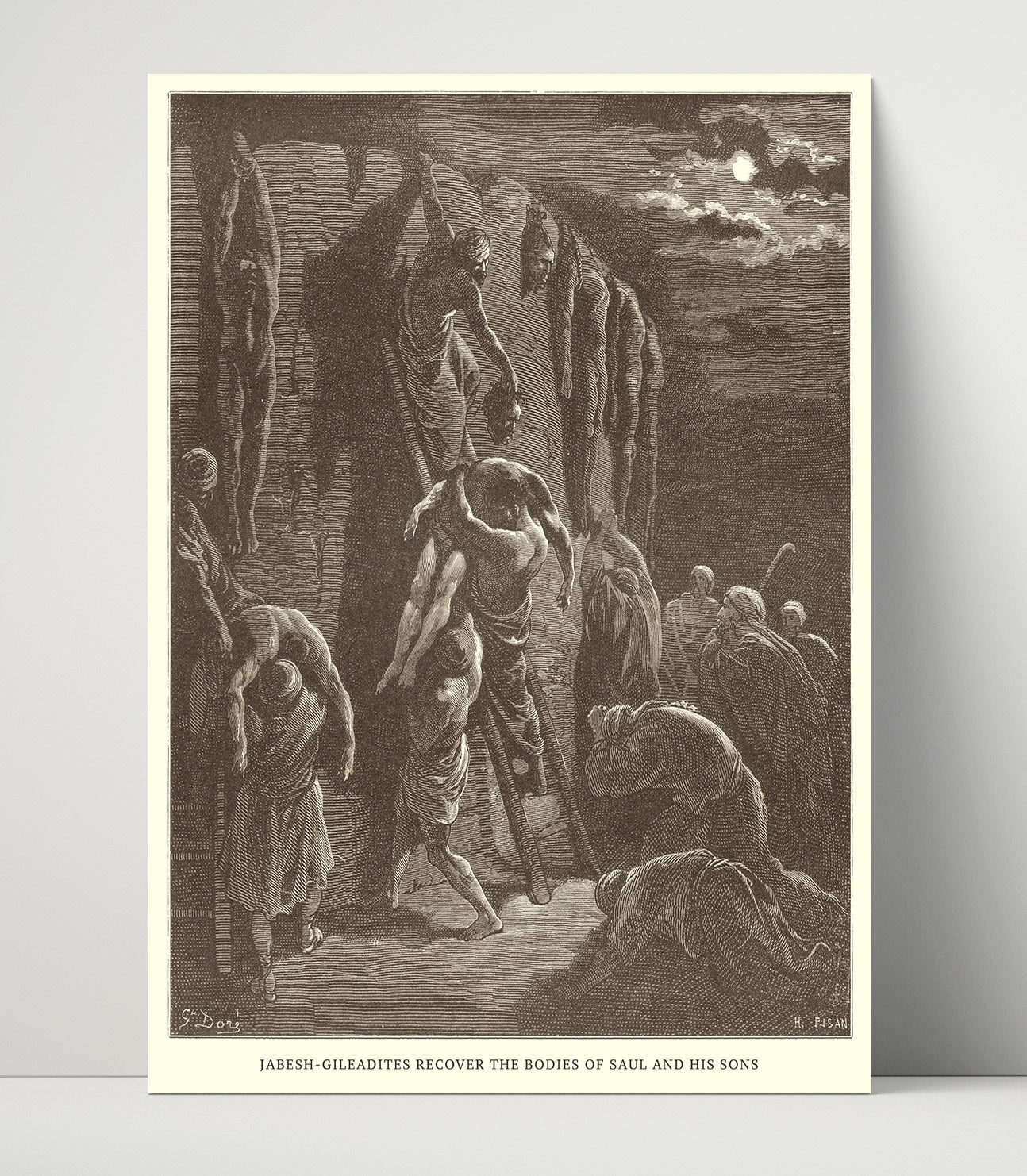 Zedekiahs Sons Are Slaughtered Before His Eyes 2 Kings 25:7 Dore Bible Illustration Wall Art 16x20 Unframed Print wall art print