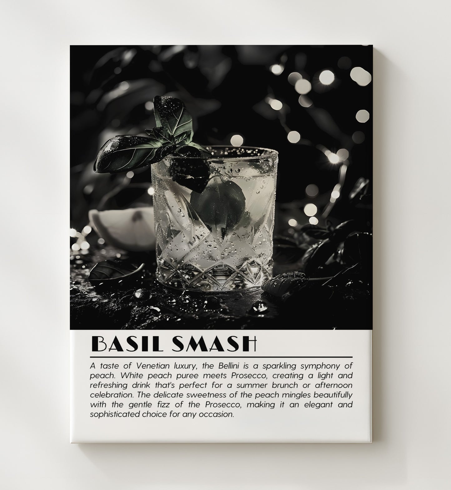 Basil Smash Fresh Herb Cocktail Drinks Defined Poster - 20x24 Canvas