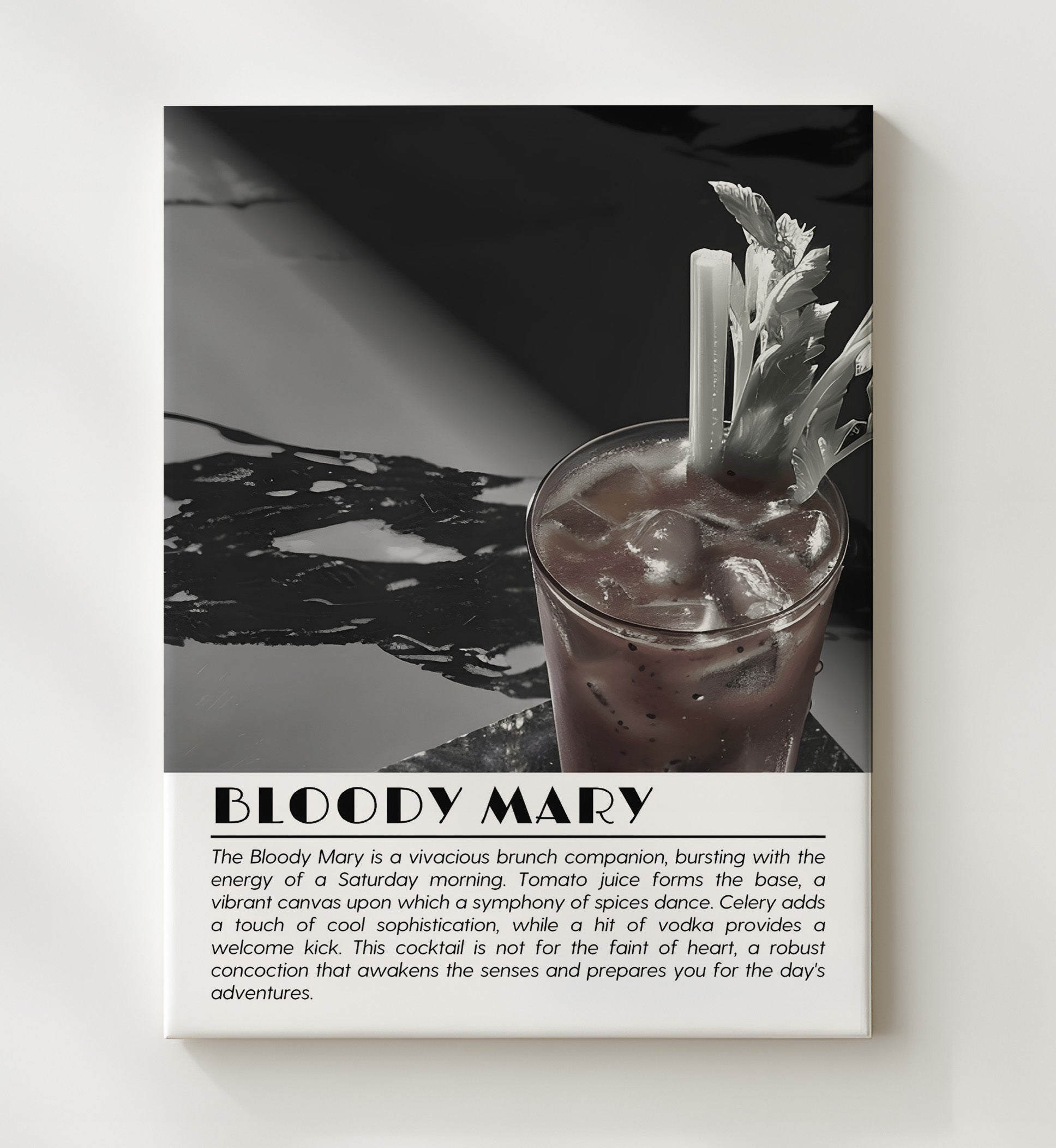 Bloody Mary Brunch Classic Drinks Defined Poster - 20x24 Canvas