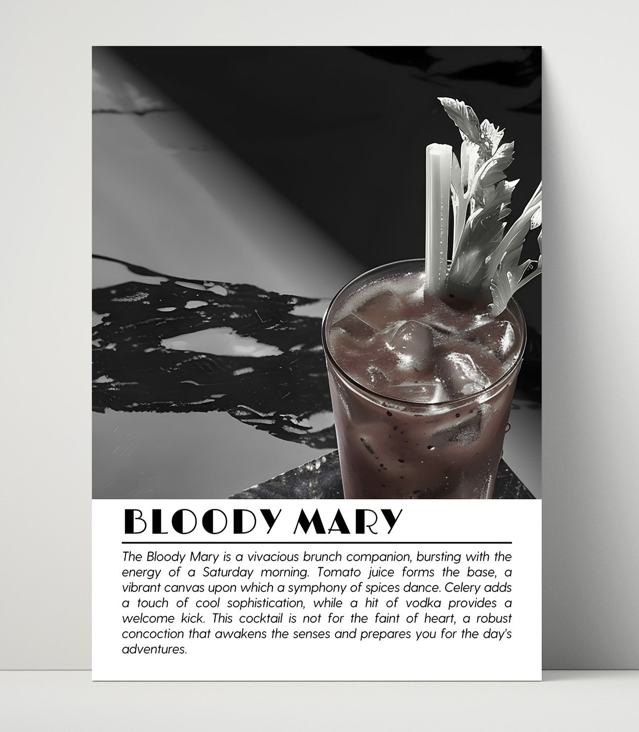 Bloody Mary Brunch Classic Drinks Defined Poster - 16x20 Unframed Print