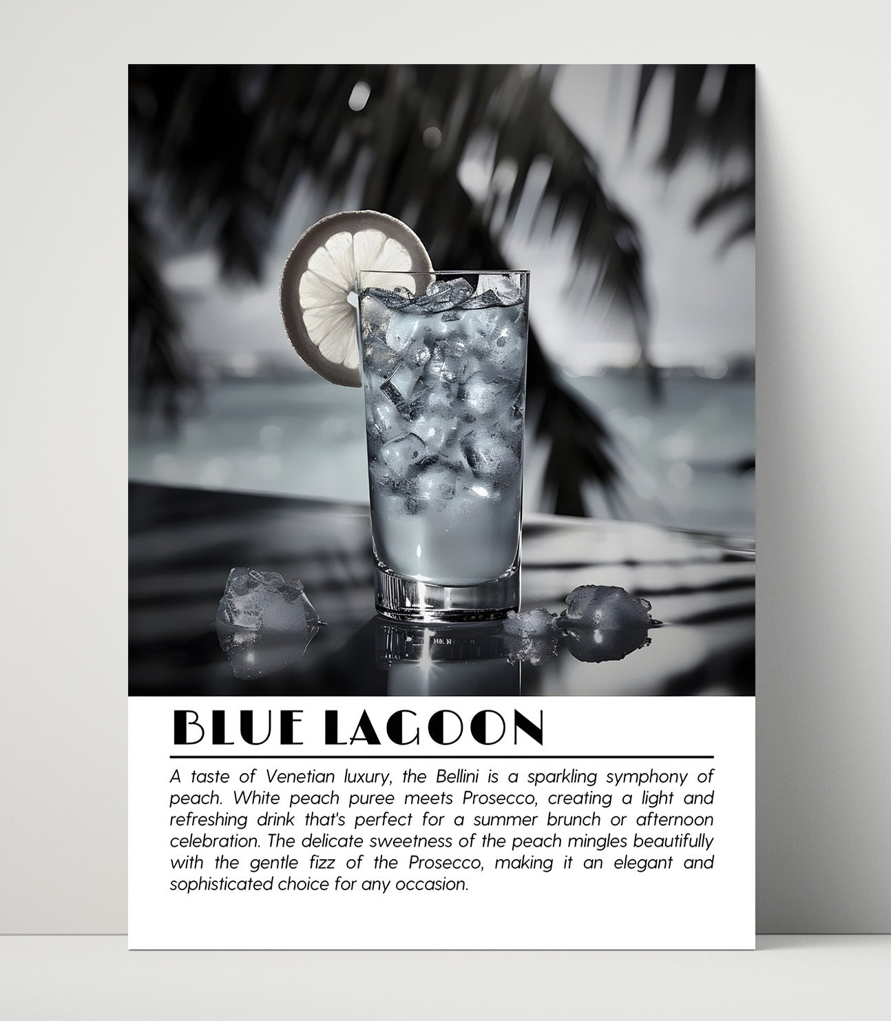 Blue Lagoon Tropical Citrus Drinks Defined Poster - 16x20 Unframed Print