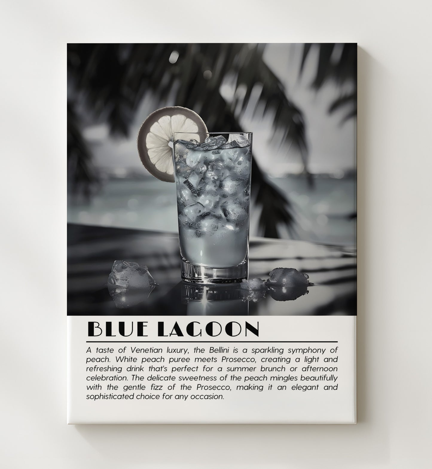 Blue Lagoon Tropical Citrus Drinks Defined Poster - 20x24 Canvas