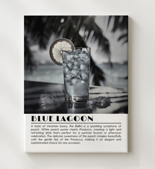 Blue Lagoon - Tropical Citrus 16x20 Canvas cocktail definition wall art