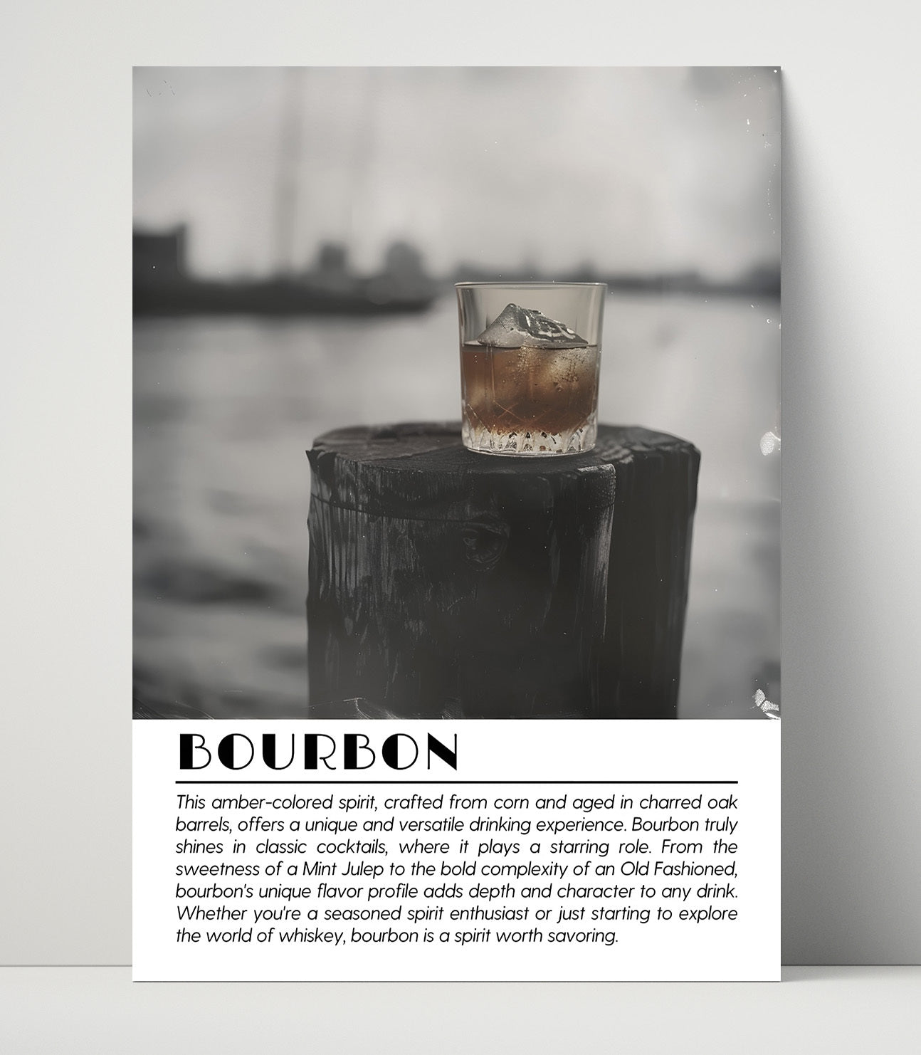 Bourbon Harbor Tumbler Drinks Defined Poster - 16x20 Unframed Print