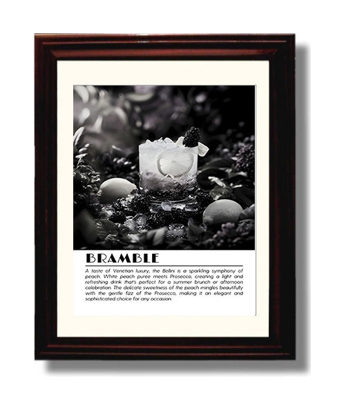 Bramble Blackberry Garden Drinks Defined Poster - 8x10 Beveled Frame