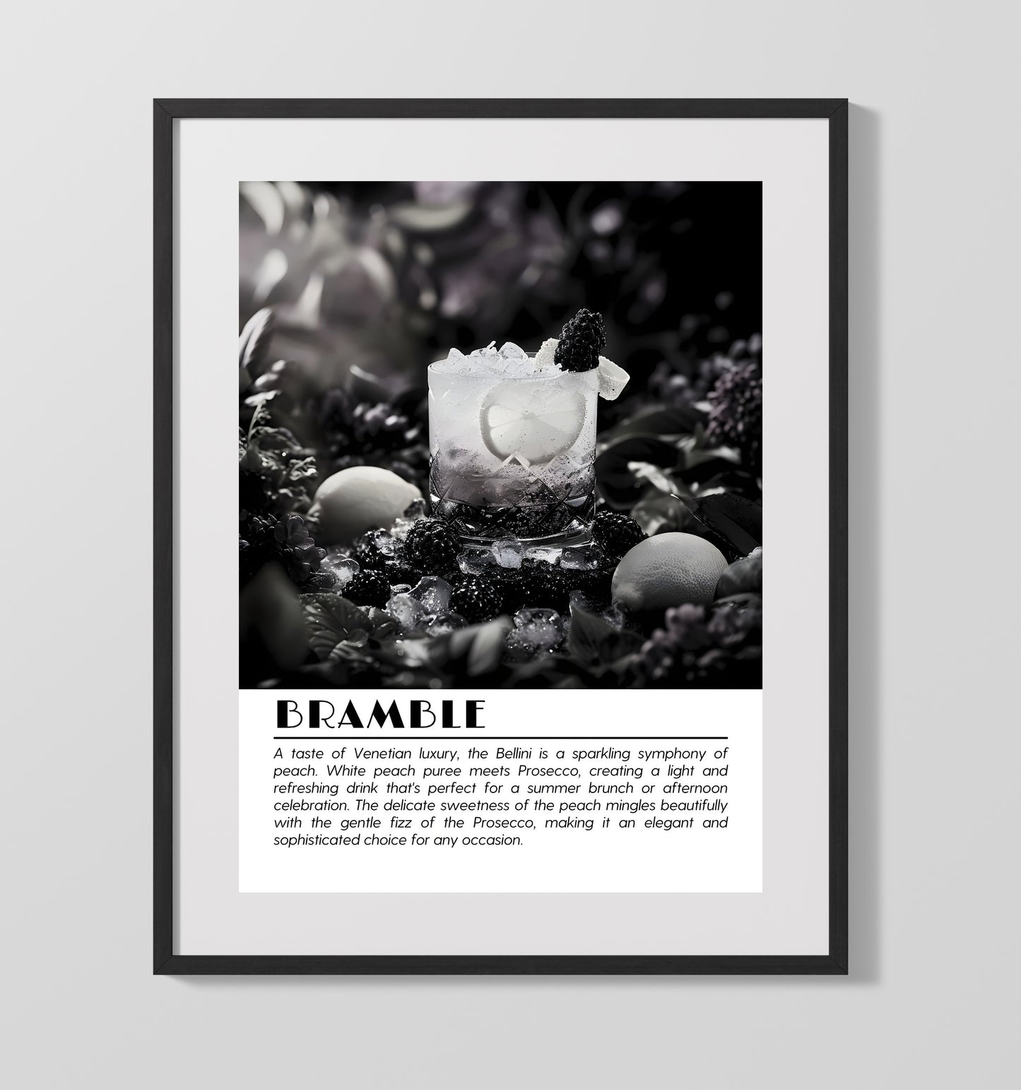 Bramble Blackberry Garden Drinks Defined Poster - 16x20 Gallery Frame