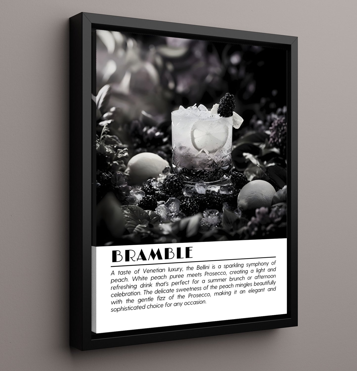 Bramble Blackberry Garden Drinks Defined Poster - 16x20 Framed Canvas