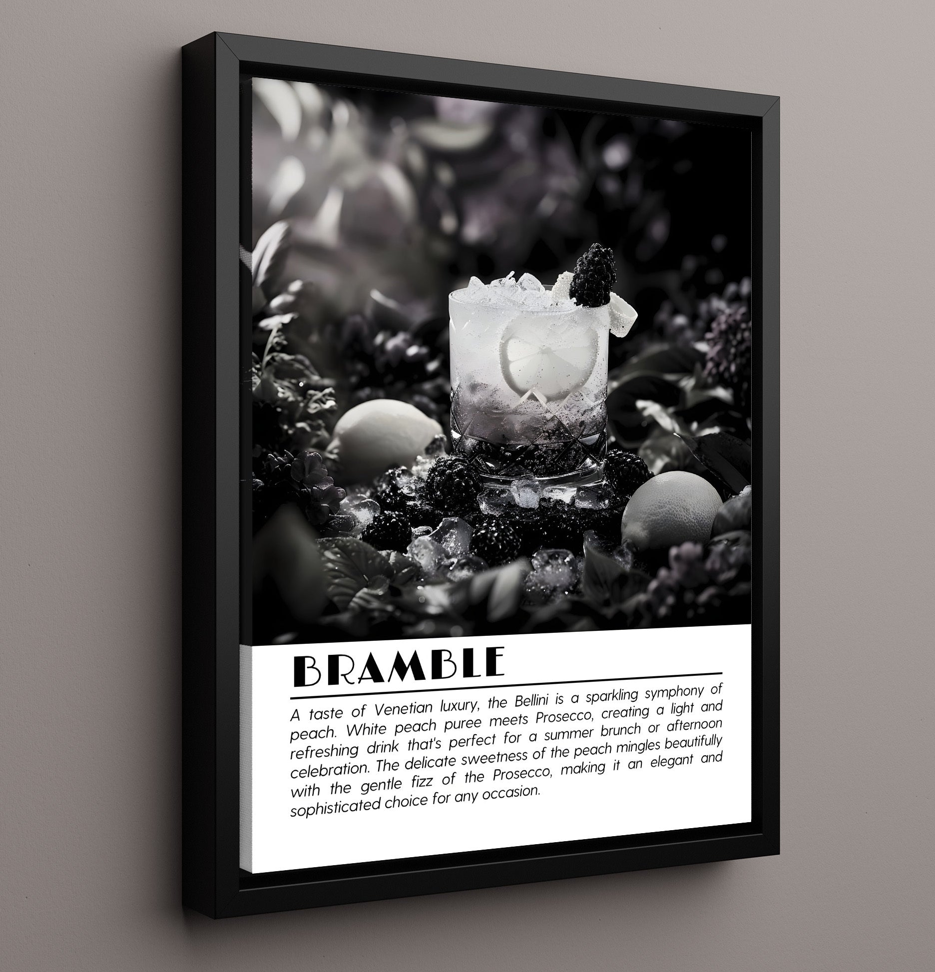 Bramble Blackberry Garden Drinks Defined Poster - 16x20 Framed Canvas