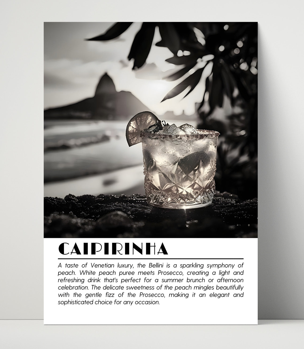 Caipirinha Brazilian Classic Drinks Defined Poster - 16x20 Unframed Print