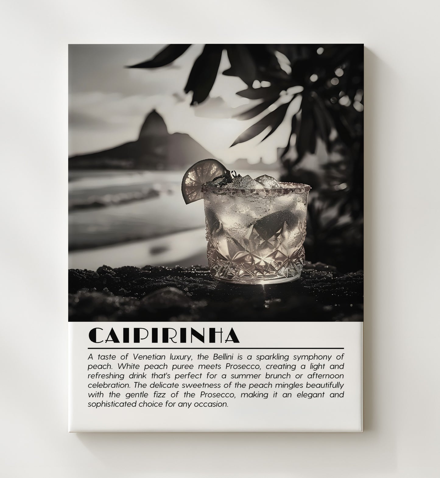 Caipirinha Brazilian Classic Drinks Defined Poster - 20x24 Canvas