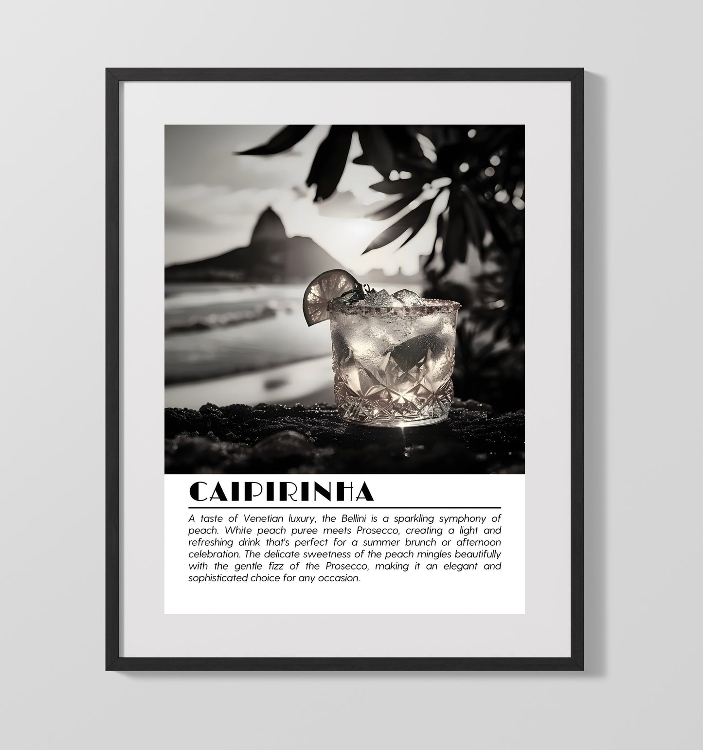 Caipirinha Brazilian Classic Drinks Defined Poster - 16x20 Gallery Frame