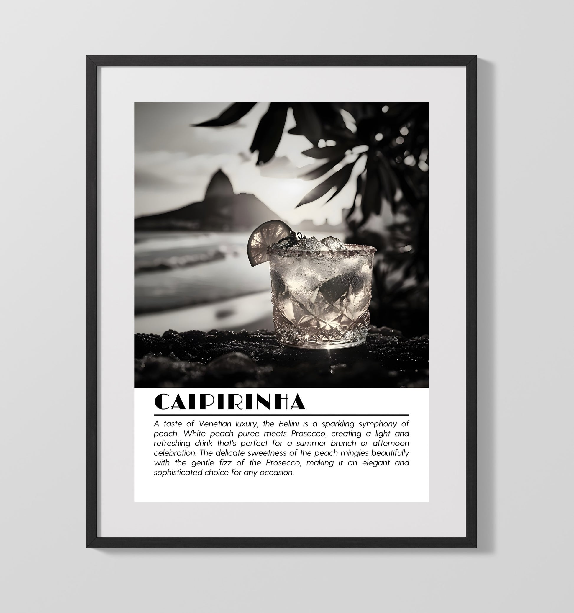 Caipirinha Brazilian Classic Drinks Defined Poster - 16x20 Gallery Frame