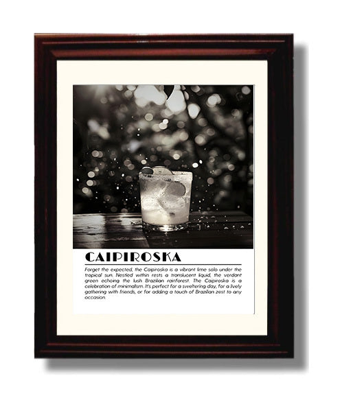 Caipiroska Lime Refreshment Drinks Defined Poster - 8x10 Beveled Frame