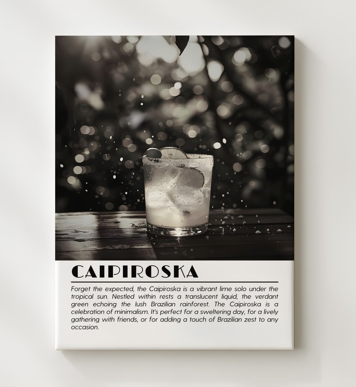Caipiroska Lime Refreshment Drinks Defined Poster - 20x24 Canvas