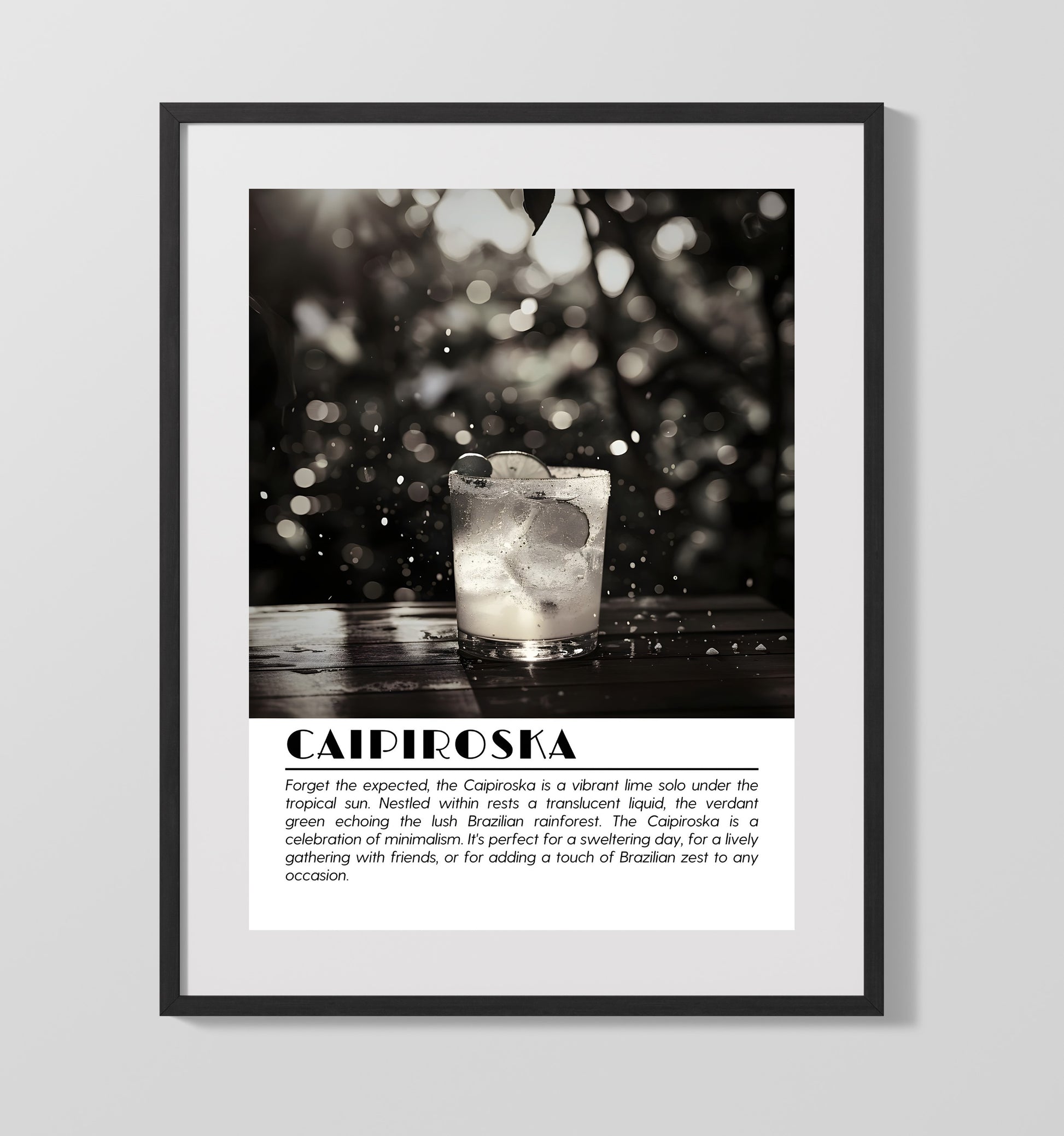 Caipiroska Lime Refreshment Drinks Defined Poster - 16x20 Gallery Frame