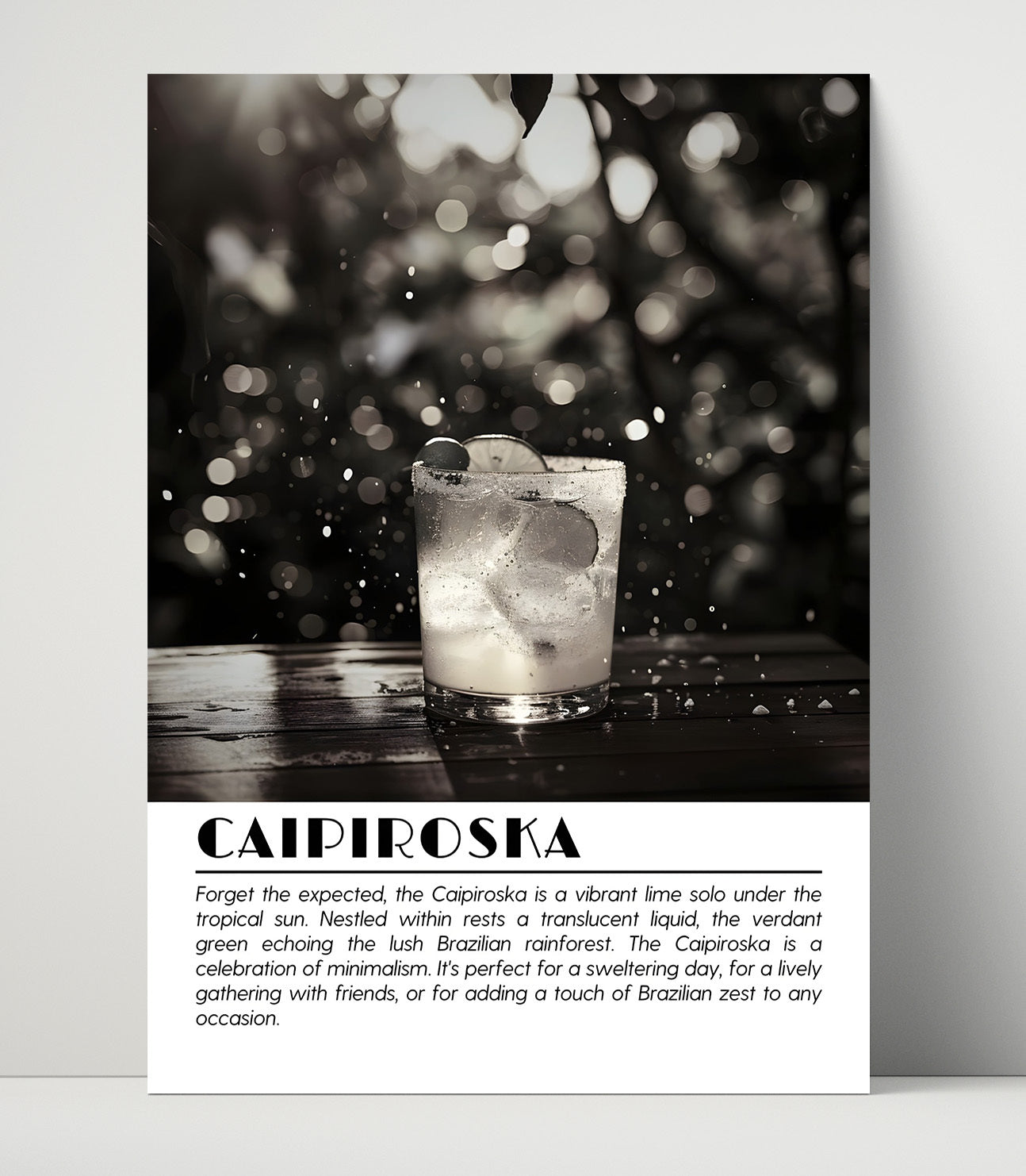 Caipiroska Lime Refreshment Drinks Defined Poster - 16x20 Unframed Print