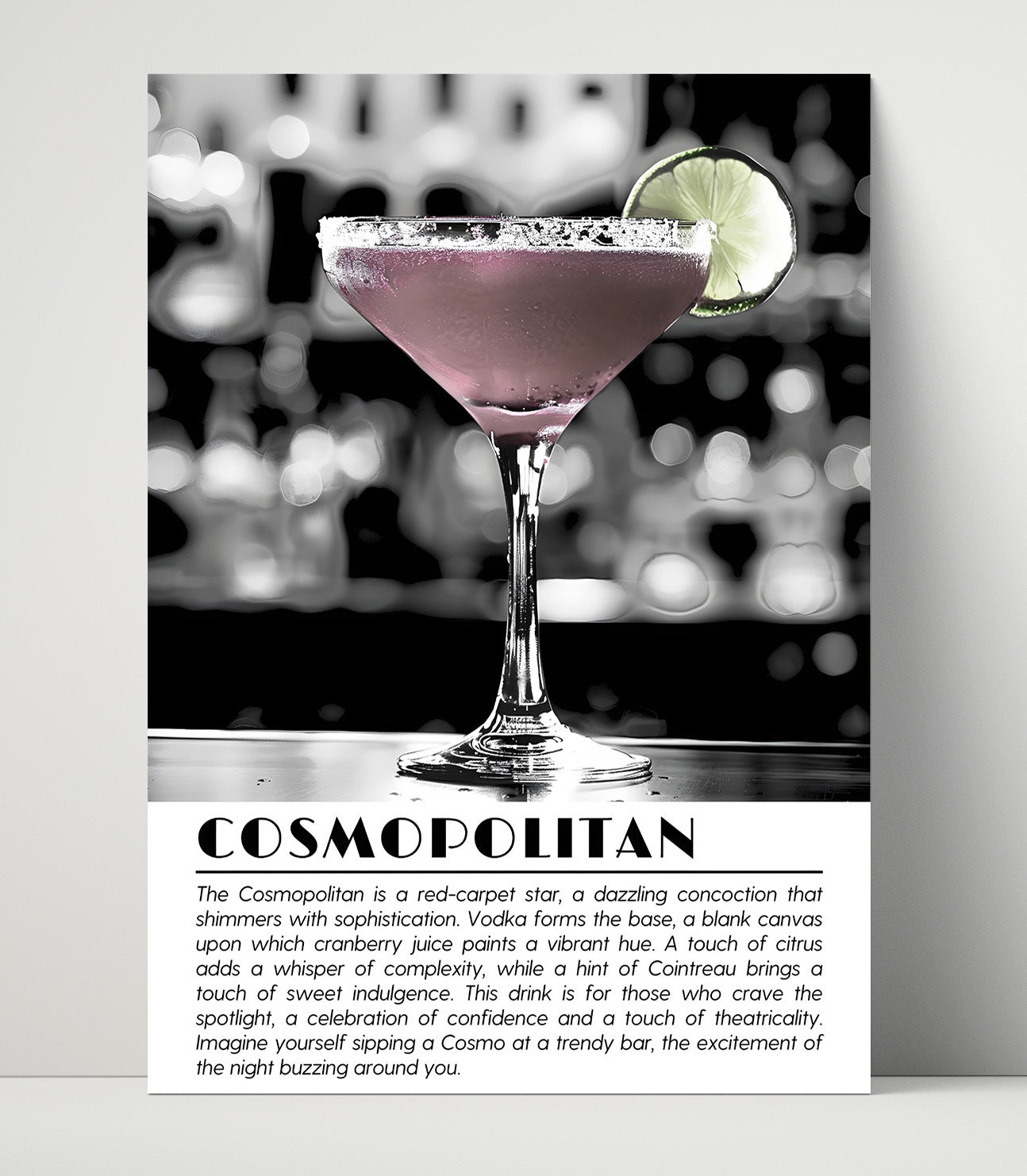 Cosmopolitan Lime Twist Drinks Defined Poster - 16x20 Unframed Print