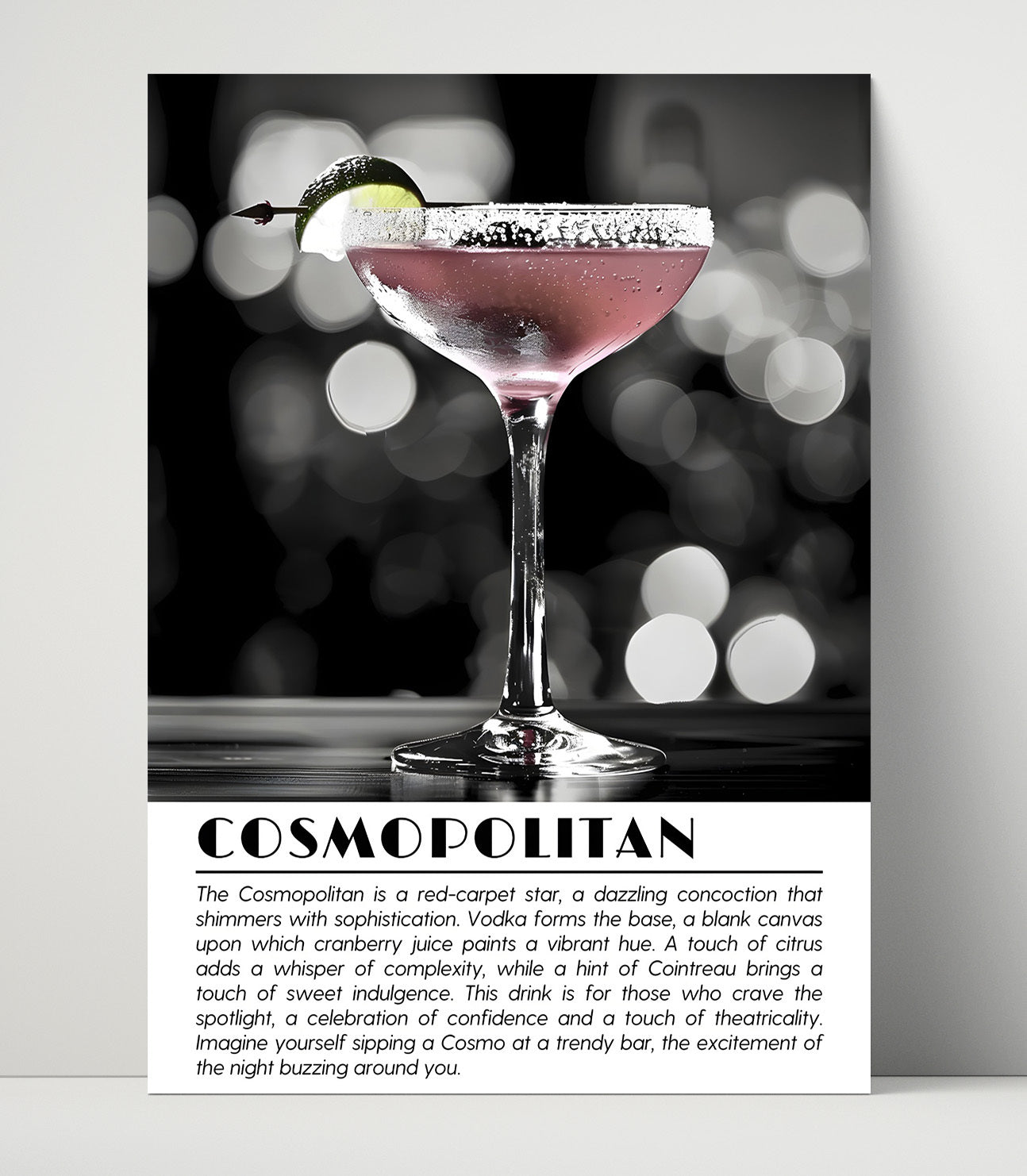 Cosmopolitan Lounge Glow Drinks Defined Poster - 16x20 Unframed Print
