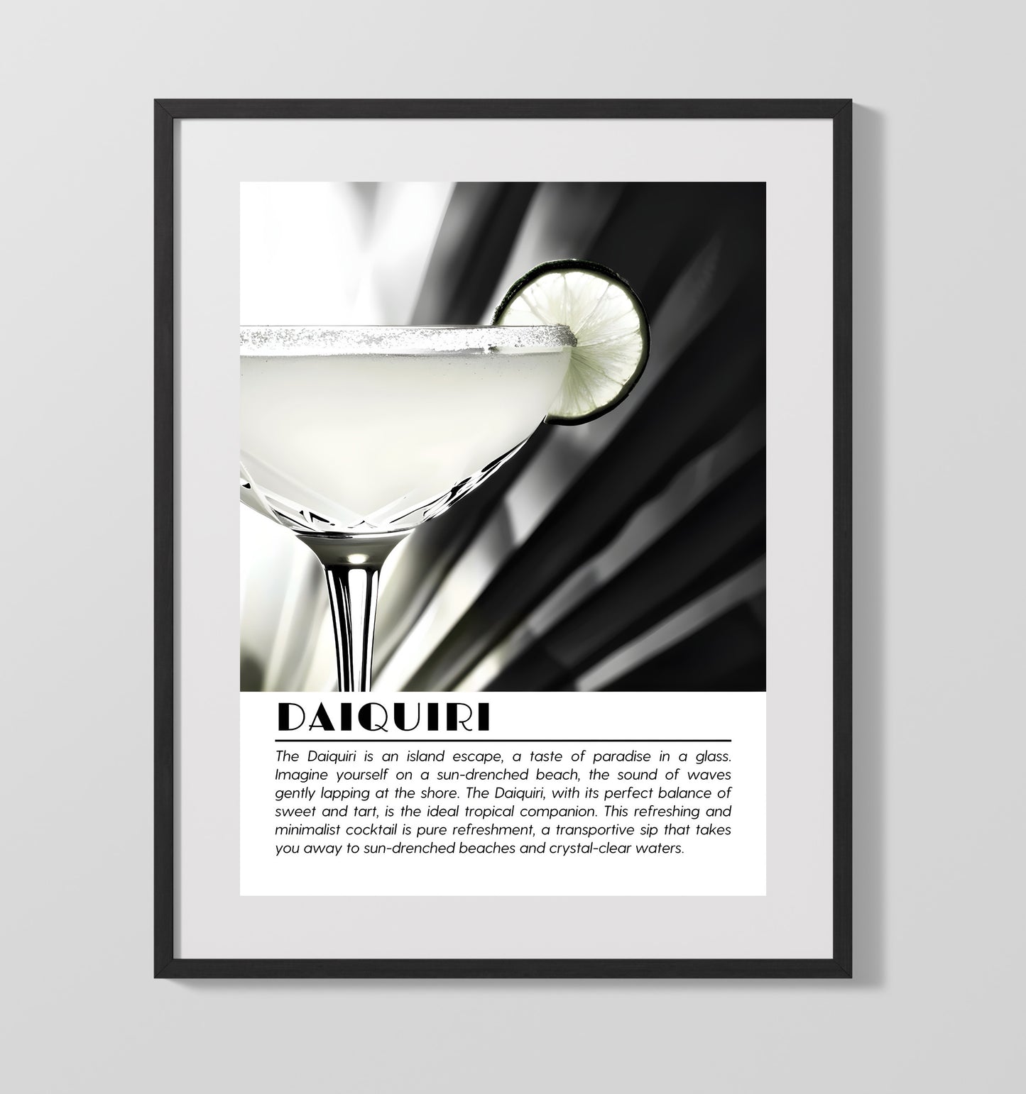 Daiquiri Island Escape Drinks Defined Poster - 16x20 Gallery Frame