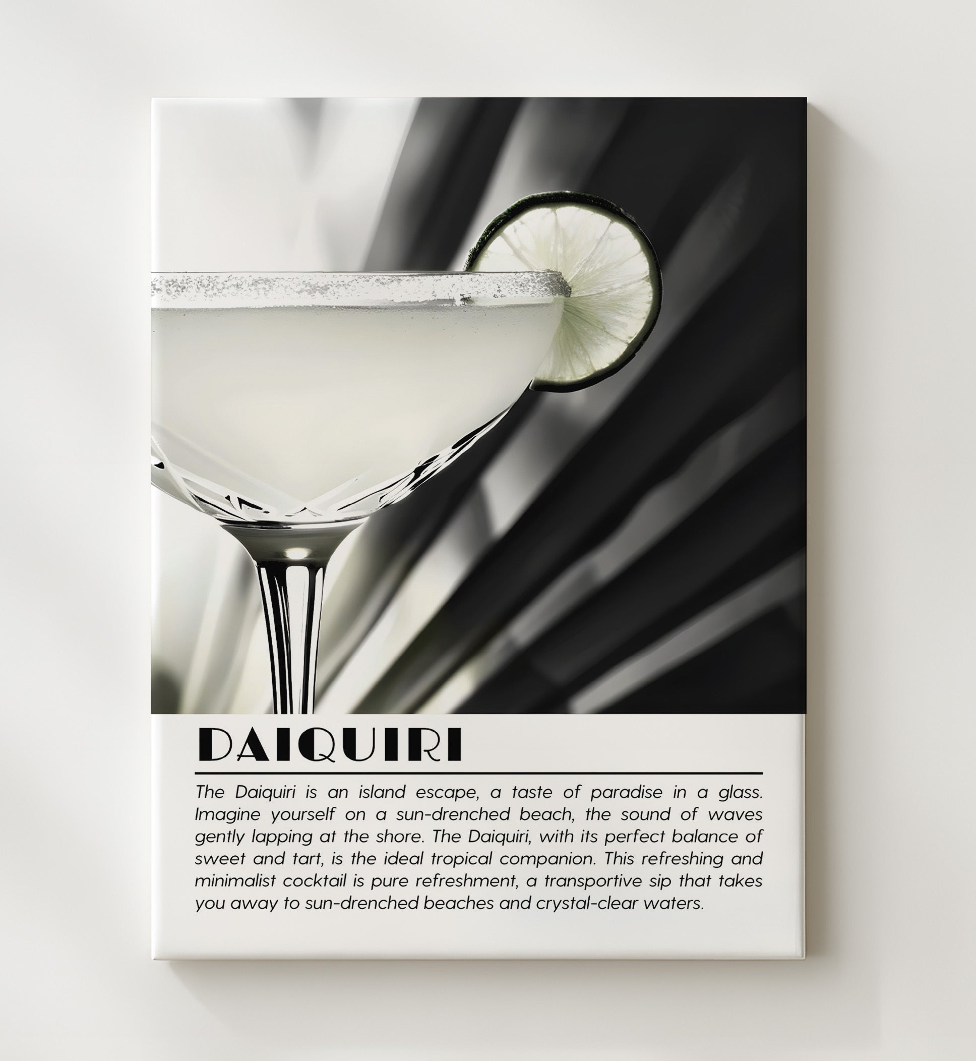 Daiquiri Island Escape Drinks Defined Poster - 20x24 Canvas