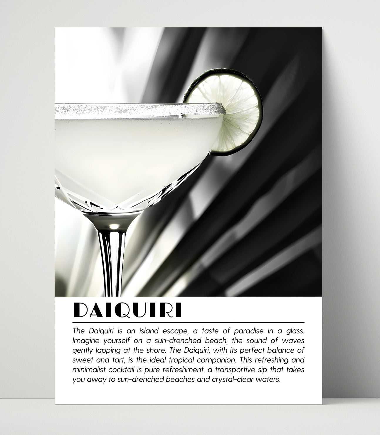 Daiquiri Island Escape Drinks Defined Poster - 16x20 Unframed Print