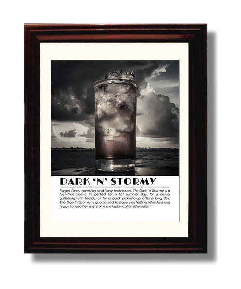 Dark n Stormy Stormy Seas Drinks Defined Poster - 8x10 Beveled Frame