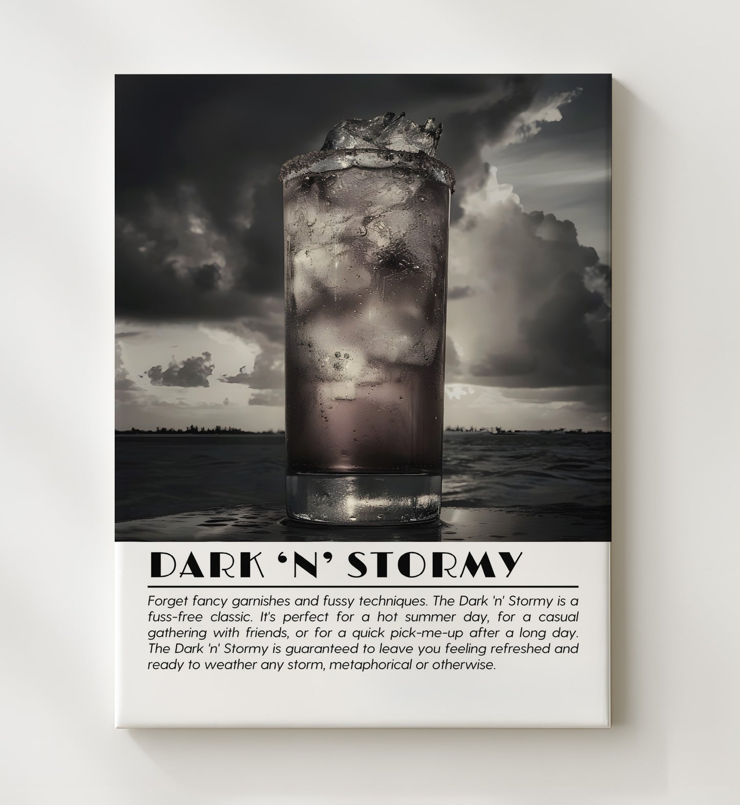 Dark n Stormy Stormy Seas Drinks Defined Poster - 20x24 Canvas