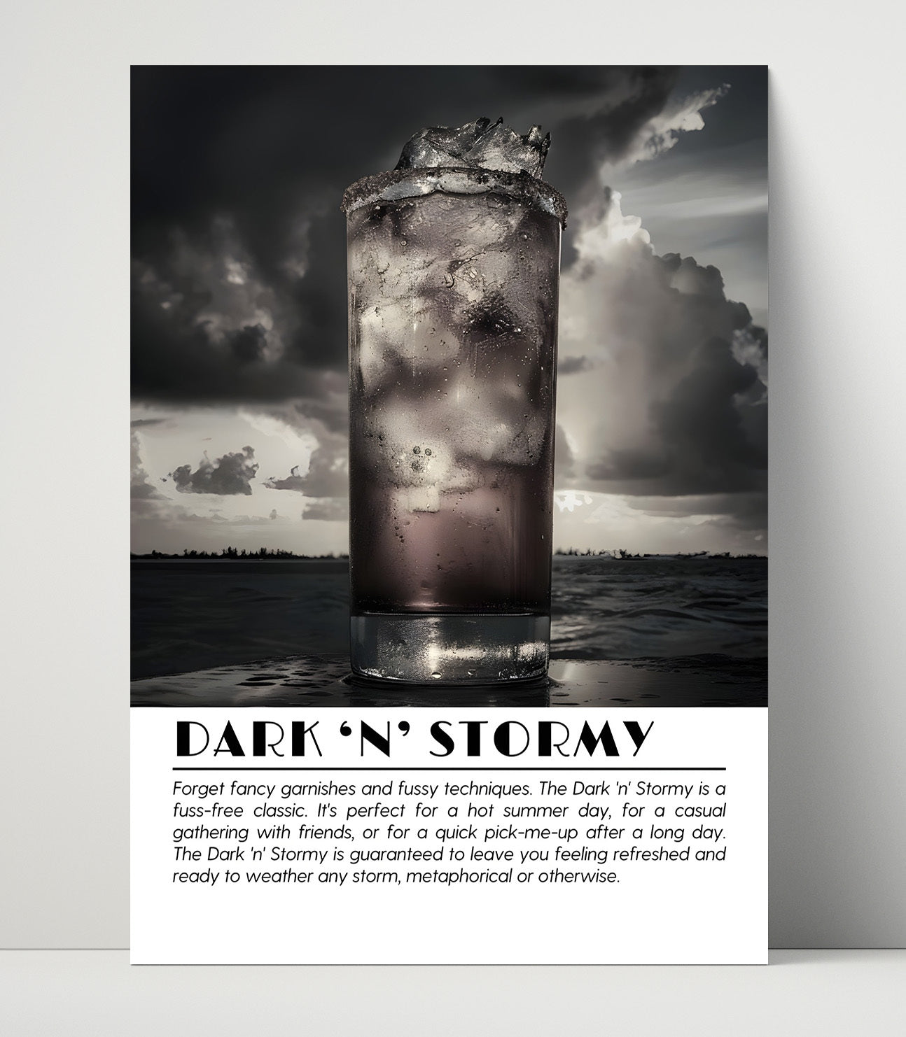 Dark n Stormy Stormy Seas Drinks Defined Poster - 16x20 Unframed Print