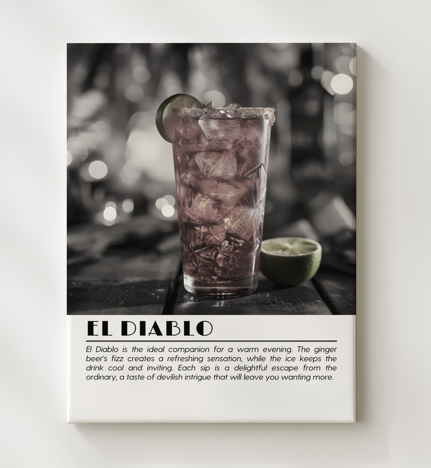 El Diablo Ginger Spice Drinks Defined Poster - 20x24 Canvas