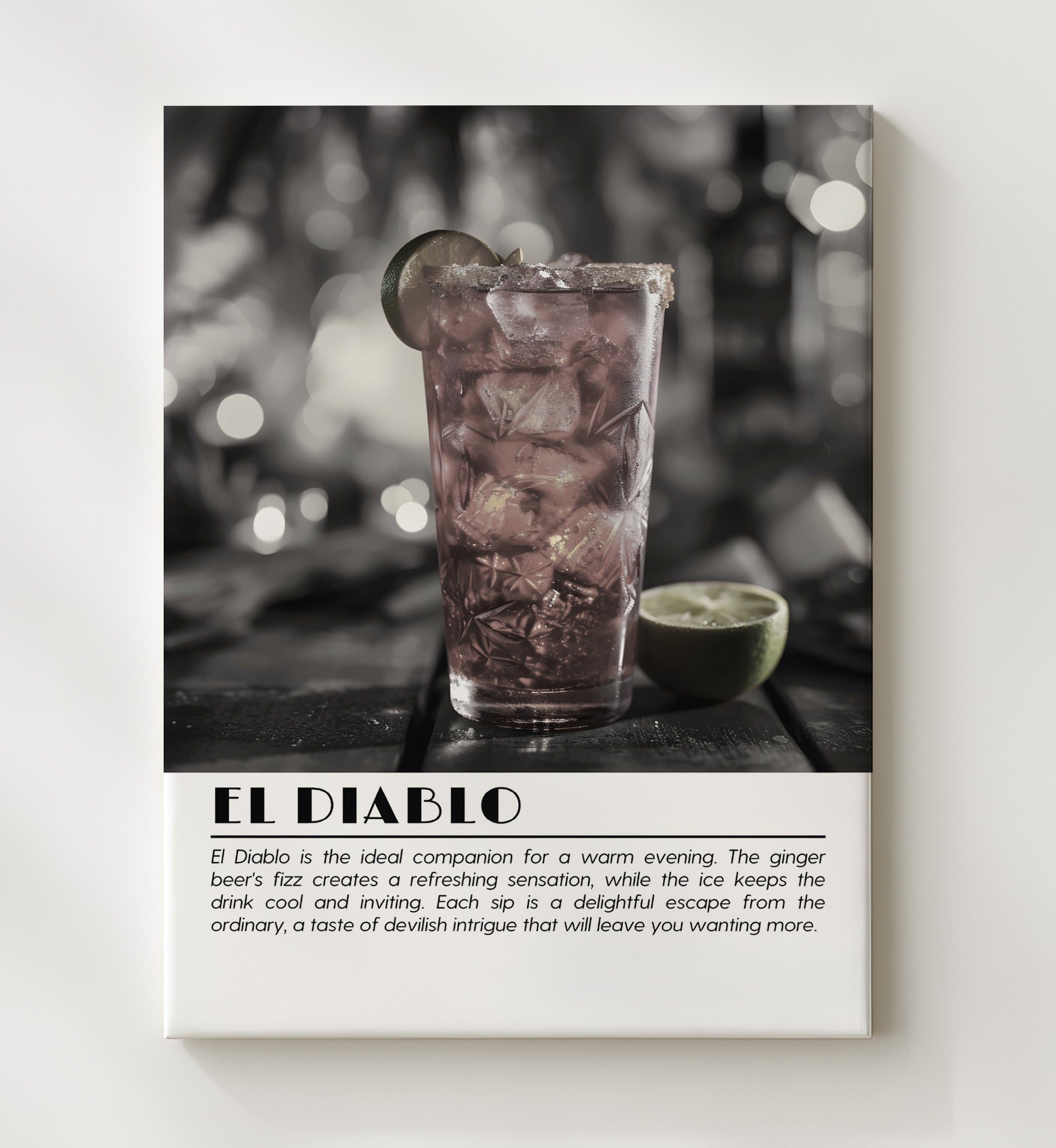 El Diablo Ginger Spice Drinks Defined Poster - 20x24 Canvas