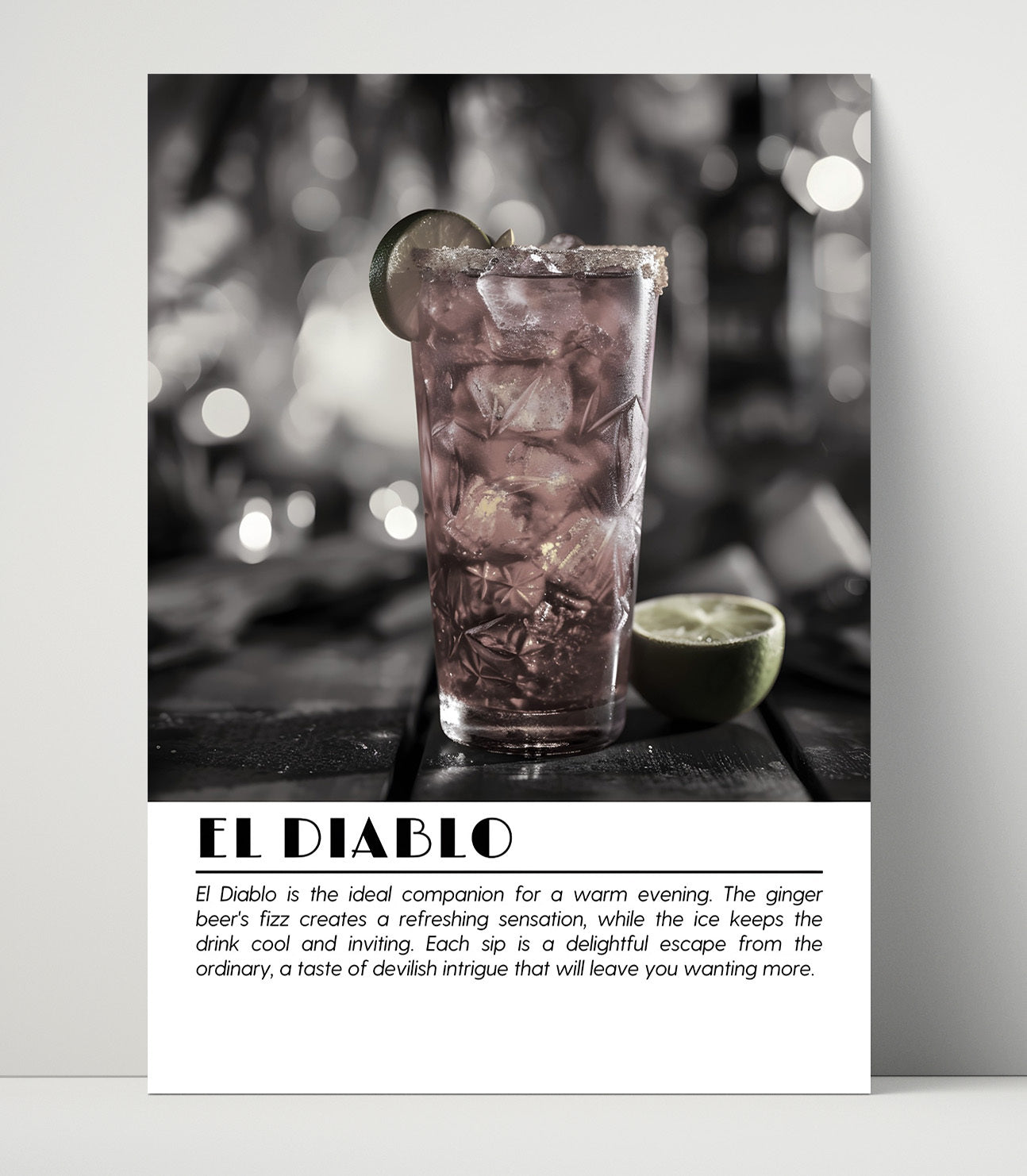 El Diablo Ginger Spice Drinks Defined Poster - 16x20 Unframed Print