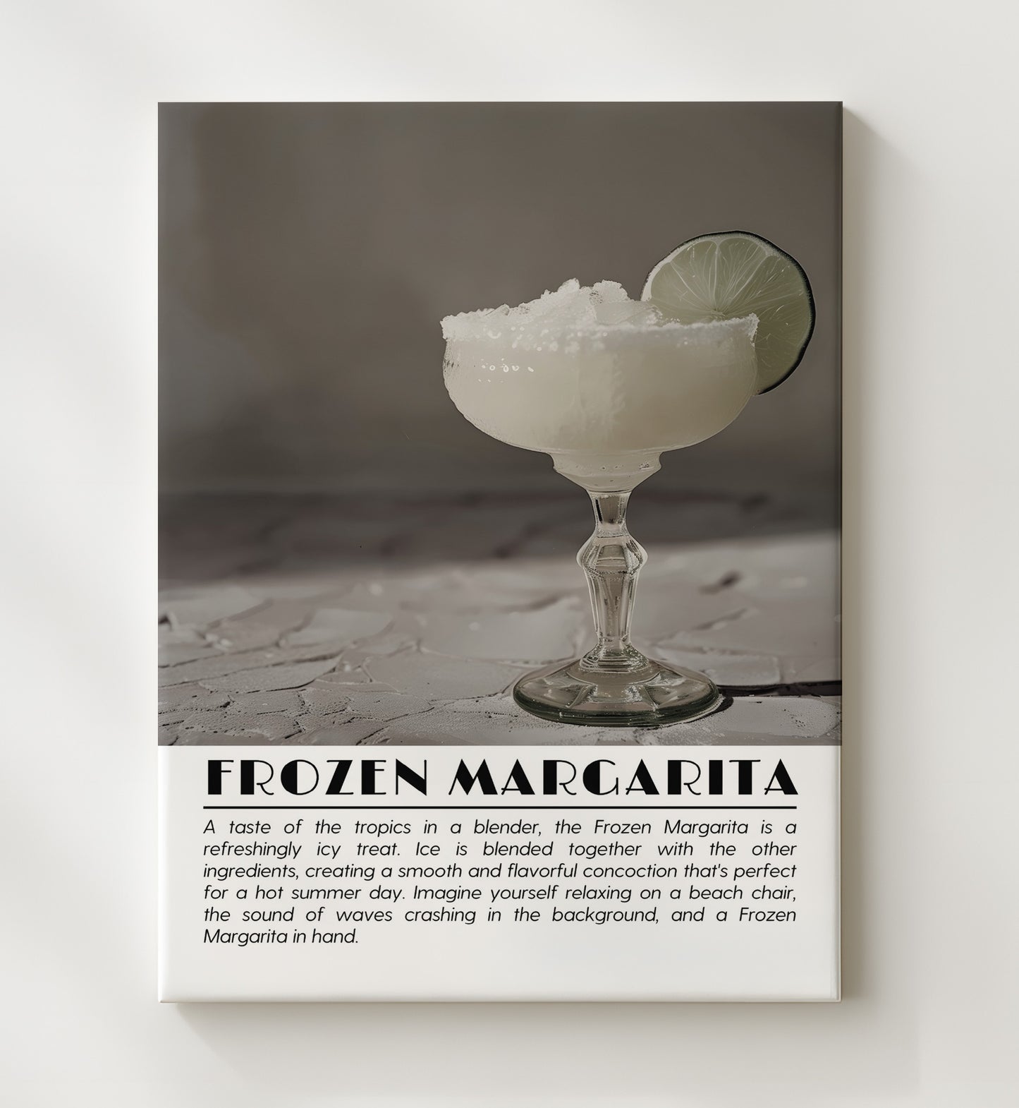 Frozen Margarita Icy Lime Drinks Defined Poster - 20x24 Canvas