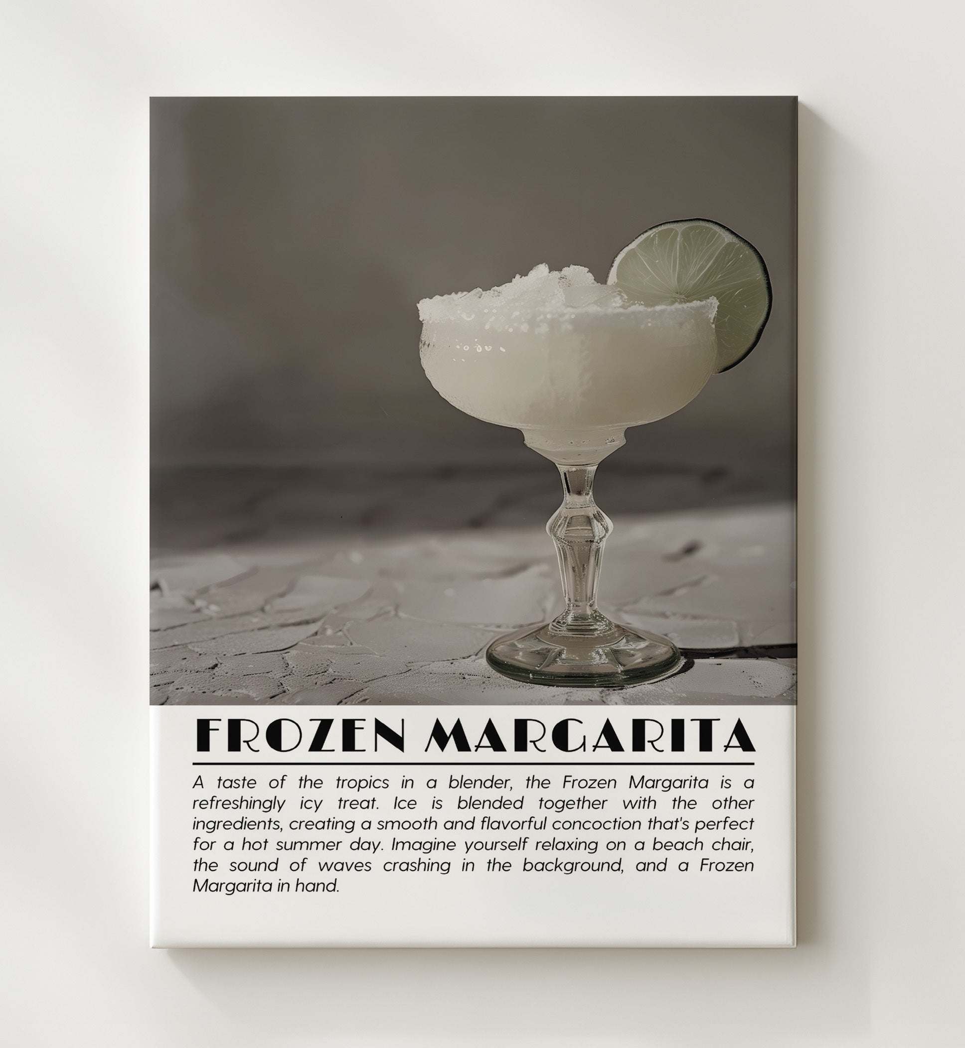 Frozen Margarita Icy Lime Drinks Defined Poster - 20x24 Canvas