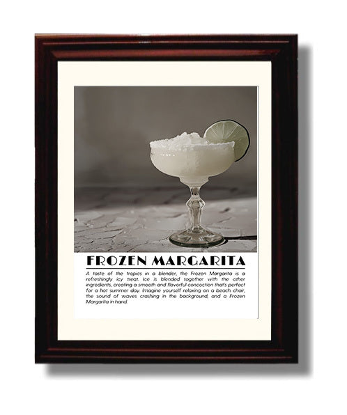 Frozen Margarita Icy Lime Drinks Defined Poster - 8x10 Beveled Frame