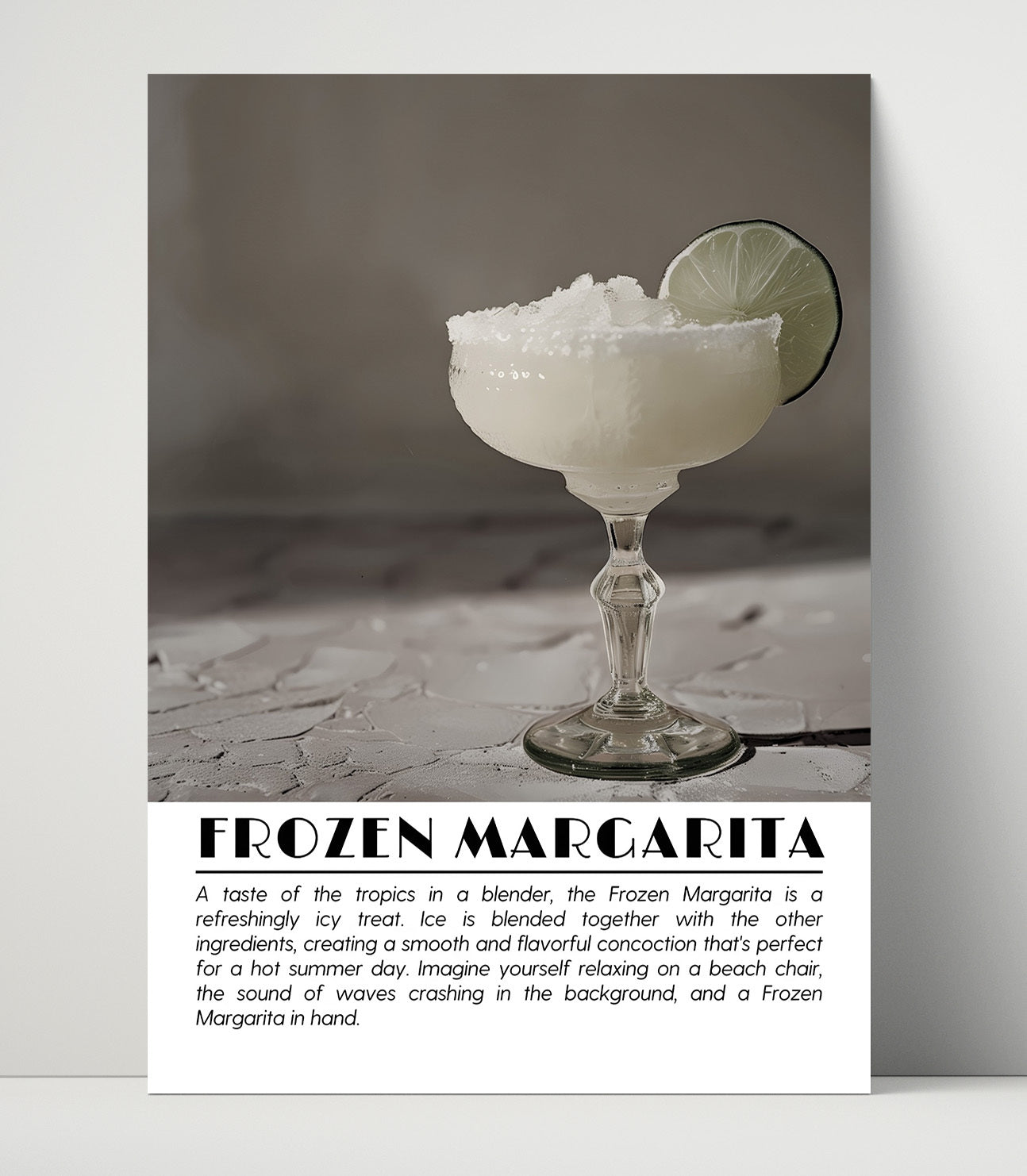 Frozen Margarita Icy Lime Drinks Defined Poster - 16x20 Unframed Print